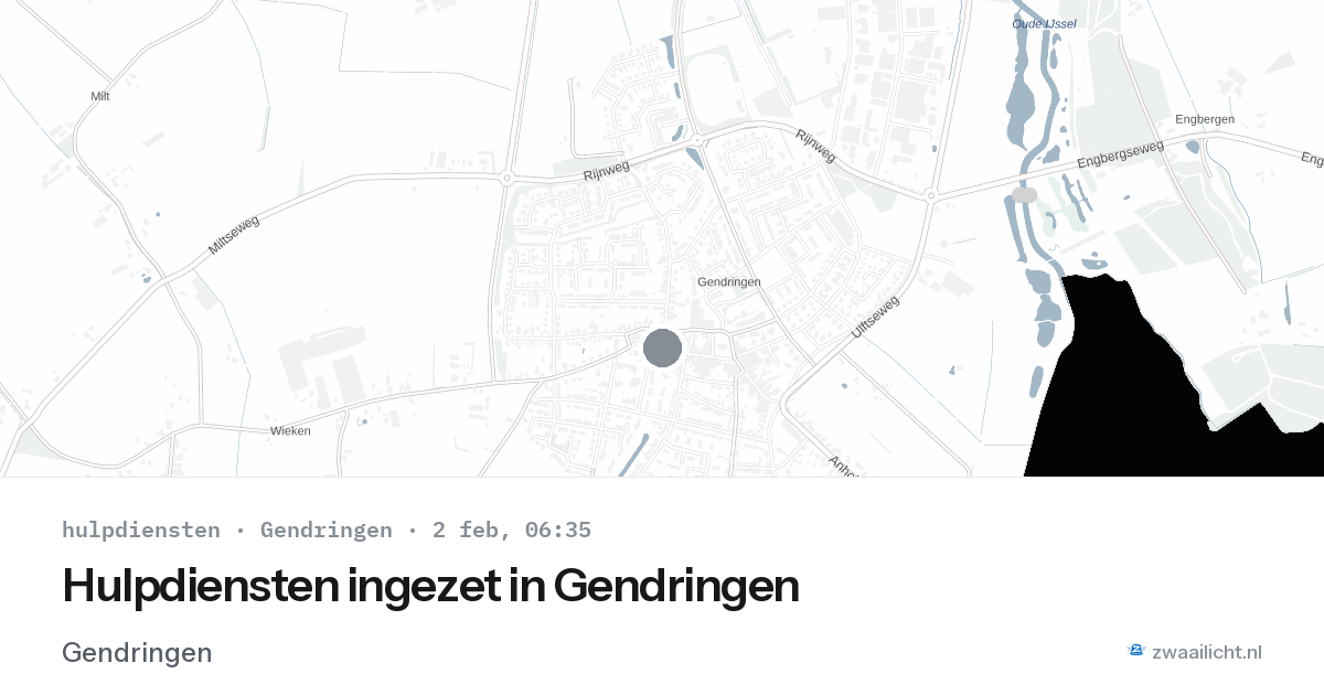 Hulpdiensten ingezet in Gendringen — 2 feb 2026 | 🚨 Zwaailicht.nl