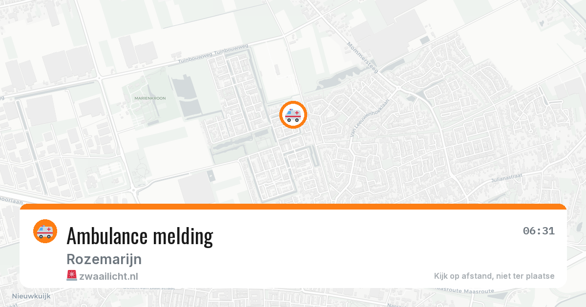 Ambulance melding — 27 mei 2026