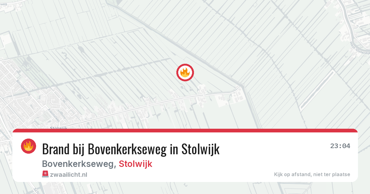 Brand bij Bovenkerkseweg in Stolwijk — 25 mrt 2026