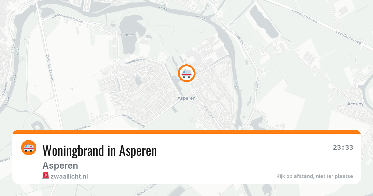 Woningbrand in Asperen — 2 aug 2026