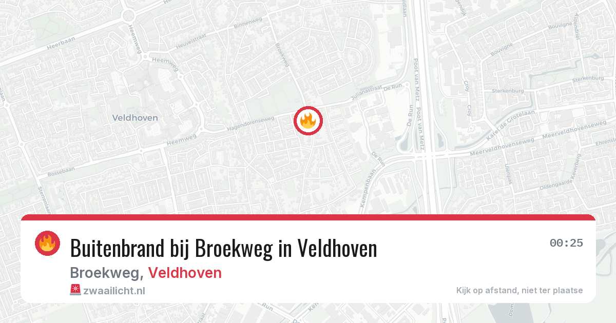 Buitenbrand bij Broekweg in Veldhoven — 11 apr 2026