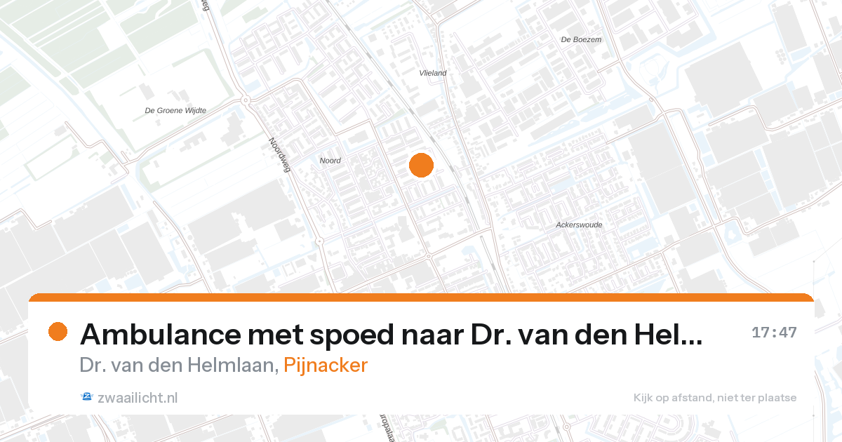 Ambulance met spoed naar Dr. van den Helmlaan in Pijnacker — 29 apr 2026