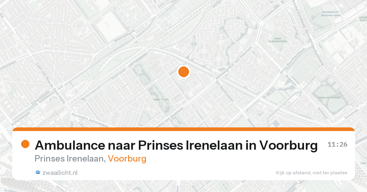 Ambulance naar Prinses Irenelaan in Voorburg — 19 aug 2026
