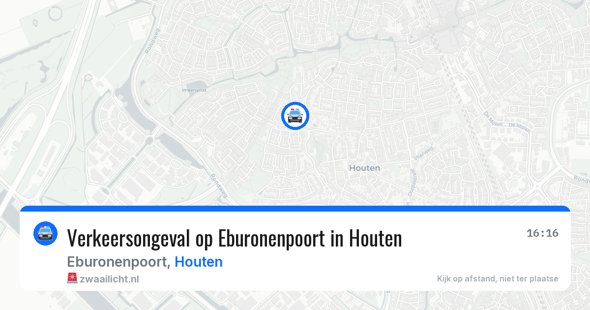 Verkeersongeval op Eburonenpoort in Houten — 18 mrt 2026