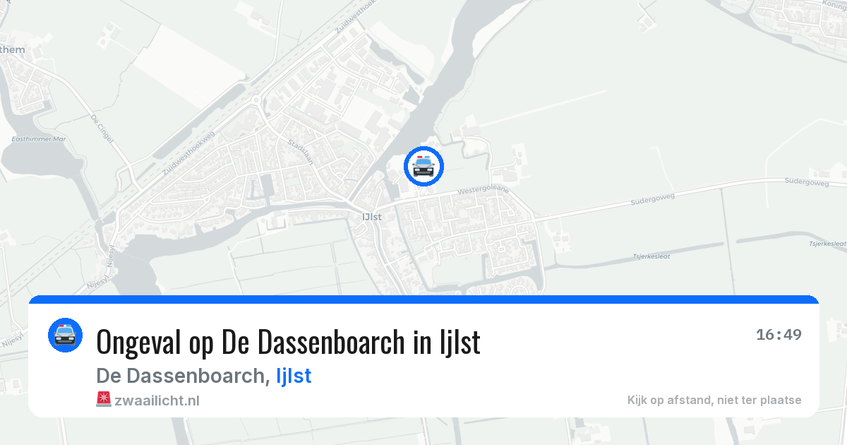 Ongeval op De Dassenboarch in Ijlst — 20 mrt 2026