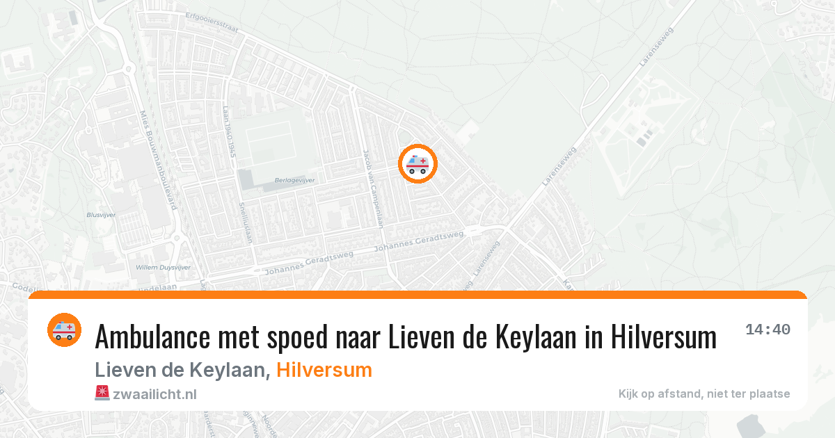 Ambulance met spoed naar Lieven de Keylaan in Hilversum — 21 mei 2026