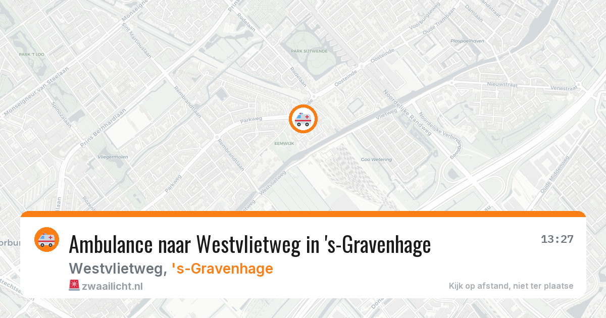 Ambulance naar Westvlietweg in 's-Gravenhage — 23 mei 2026
