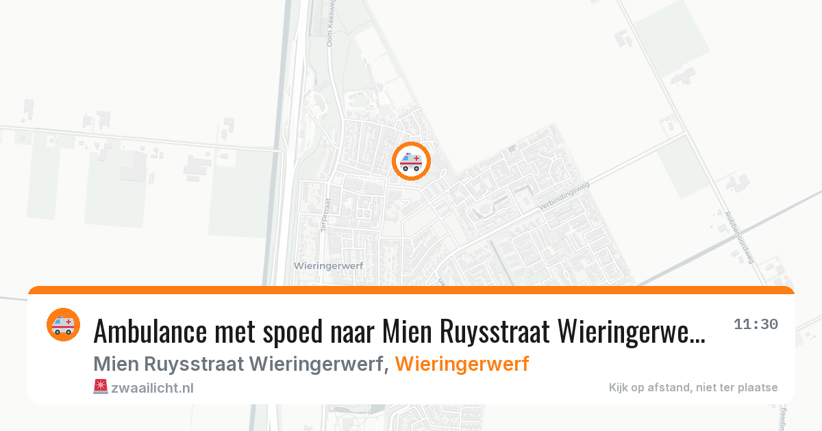 Ambulance met spoed naar Mien Ruysstraat Wieringerwerf in Wieringerwerf — 29 jan 2026