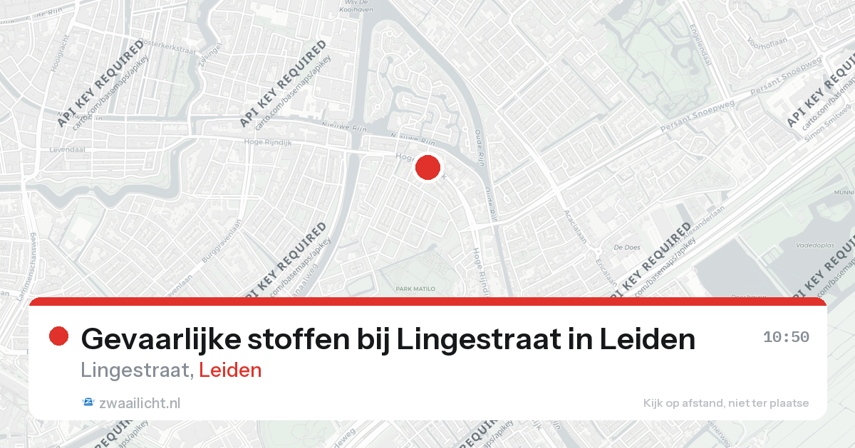 Gevaarlijke stoffen bij Lingestraat in Leiden — 26 aug 2026