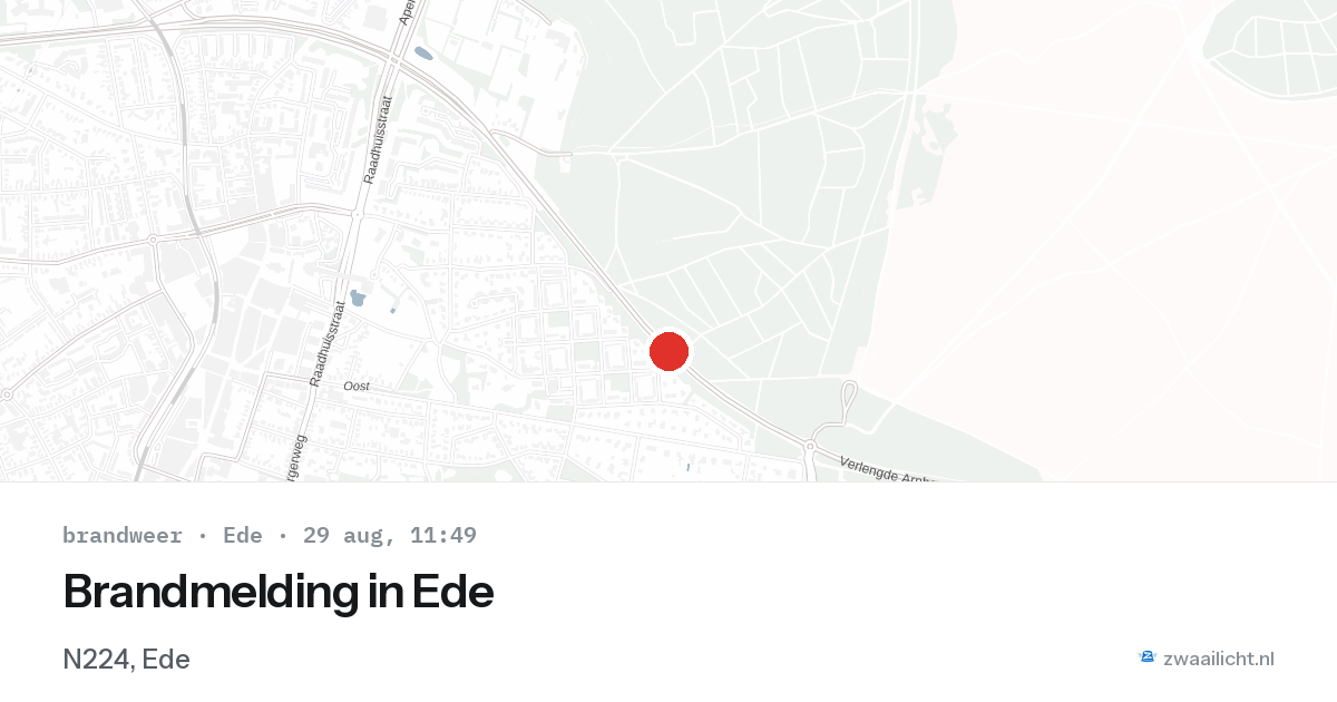 Brandmelding in Ede — 29 aug 2026