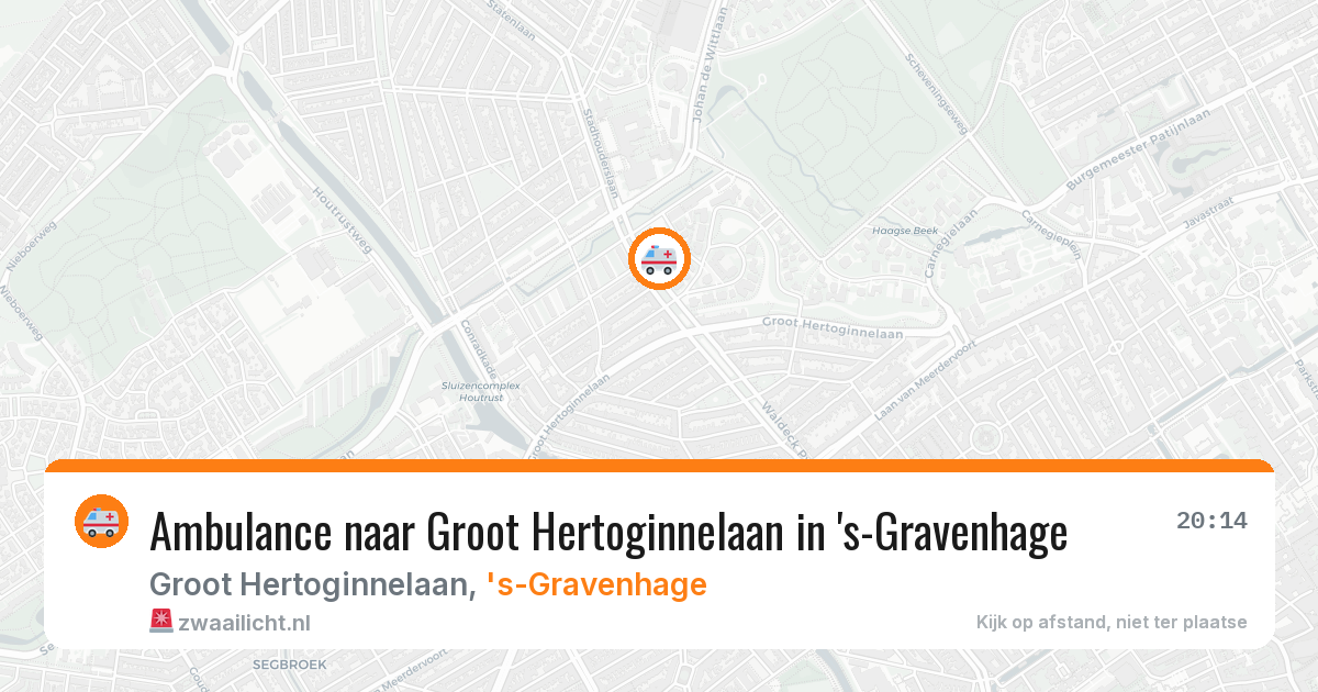 Ambulance naar Groot Hertoginnelaan in 's-Gravenhage — 13 aug 2026