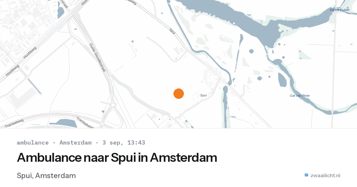 Ambulance naar Spui in Amsterdam — 3 sep 2026