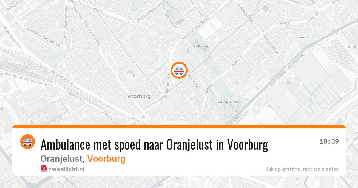 Ambulance met spoed naar Oranjelust in Voorburg — 7 jun 2026