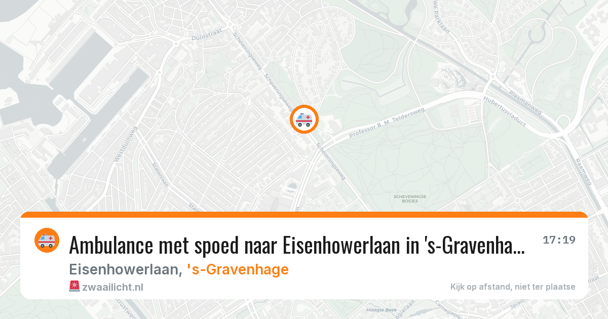 Ambulance met spoed naar Eisenhowerlaan in 's-Gravenhage — 16 apr 2026