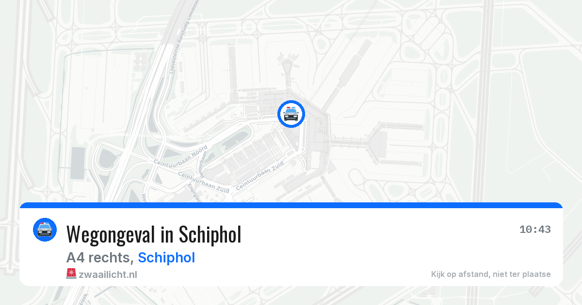 Wegongeval in Schiphol — 27 apr 2026