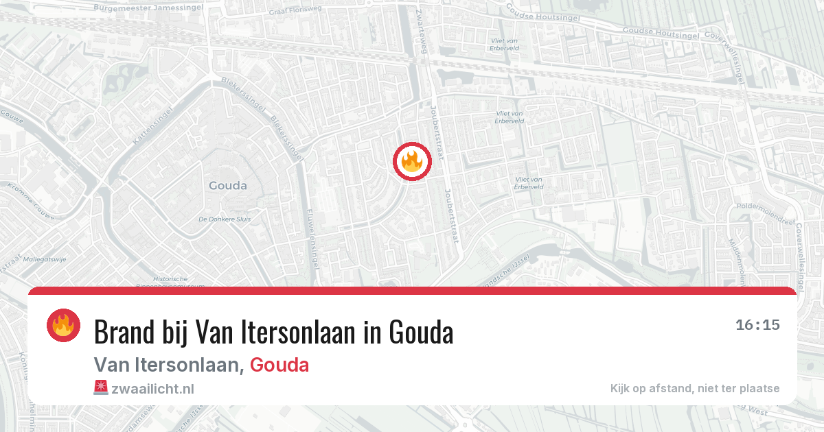 Brand bij Van Itersonlaan in Gouda — 7 mei 2026