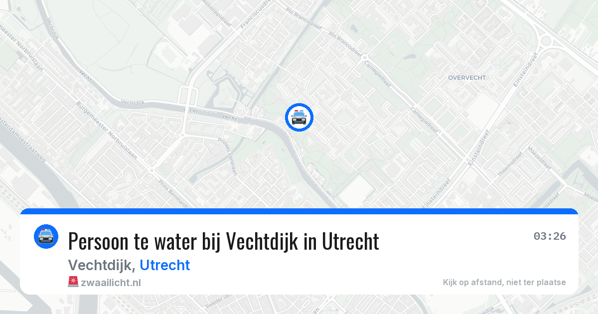Persoon te water bij Vechtdijk in Utrecht — 13 jul 2026