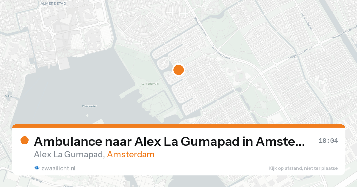 Ambulance naar Alex La Gumapad in Amsterdam — 25 aug 2026