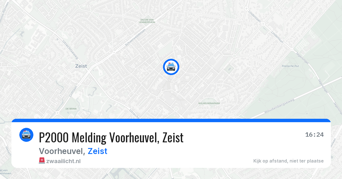 P2000 Melding Voorheuvel, Zeist — 2 jul 2026