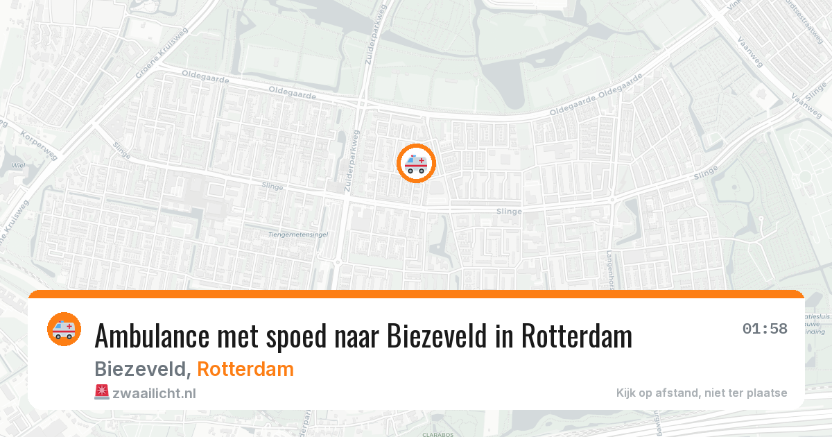 Ambulance met spoed naar Biezeveld in Rotterdam — 12 jun 2026