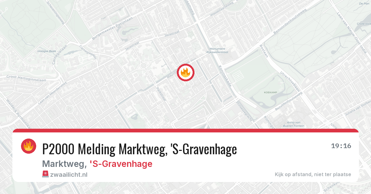 P2000 Melding Marktweg, 'S-Gravenhage — 8 feb 2026