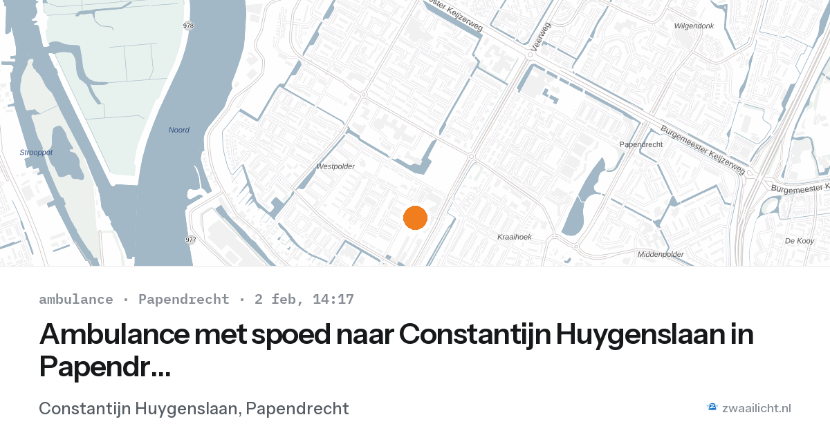 Ambulance met spoed naar Constantijn Huygenslaan in Papendrecht — 2 feb 2026