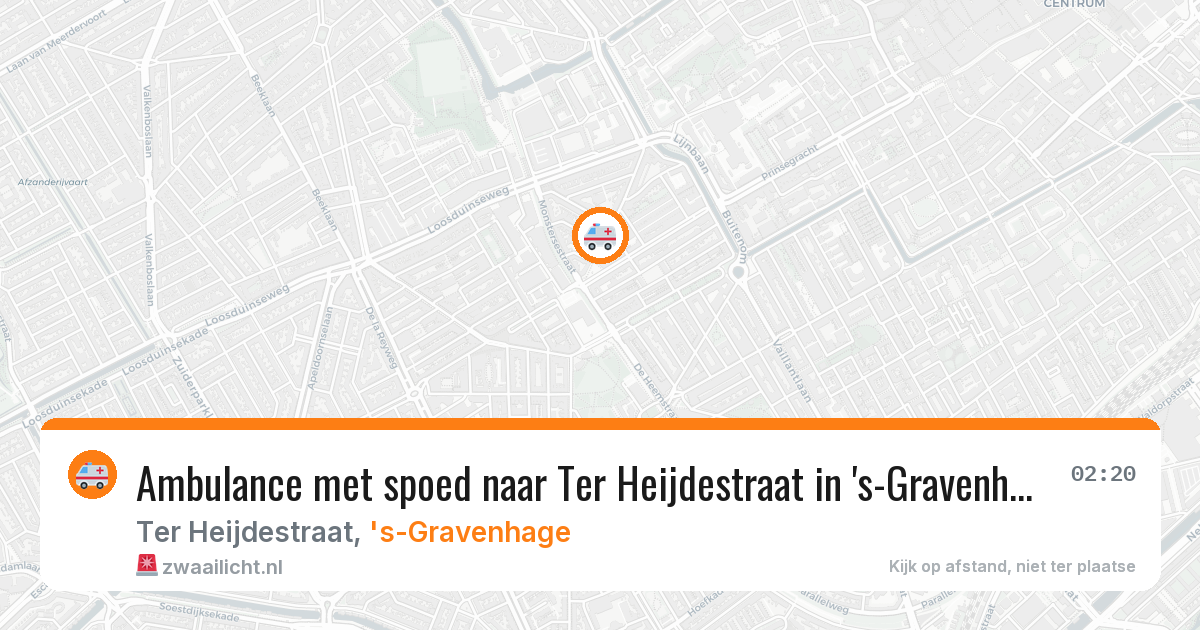 Ambulance met spoed naar Ter Heijdestraat in 's-Gravenhage — 6 jun 2026