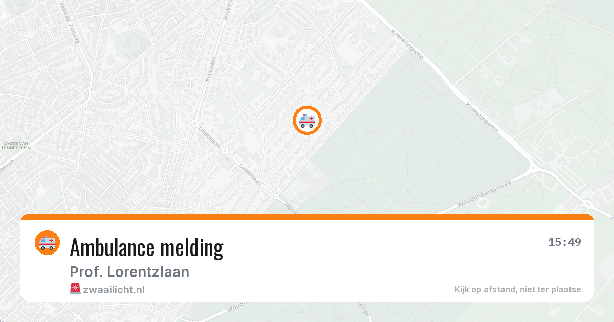 Ambulance naar Prof. Lorentzlaan in 3362SC — 28 apr 2026