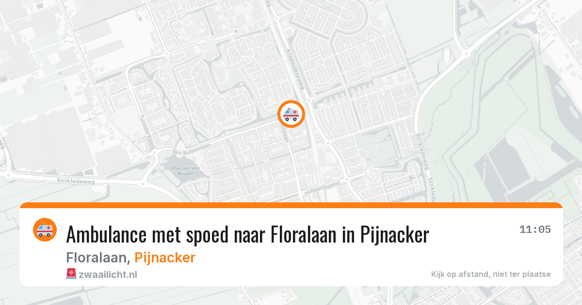 Ambulance met spoed naar Floralaan in Pijnacker — 10 aug 2026
