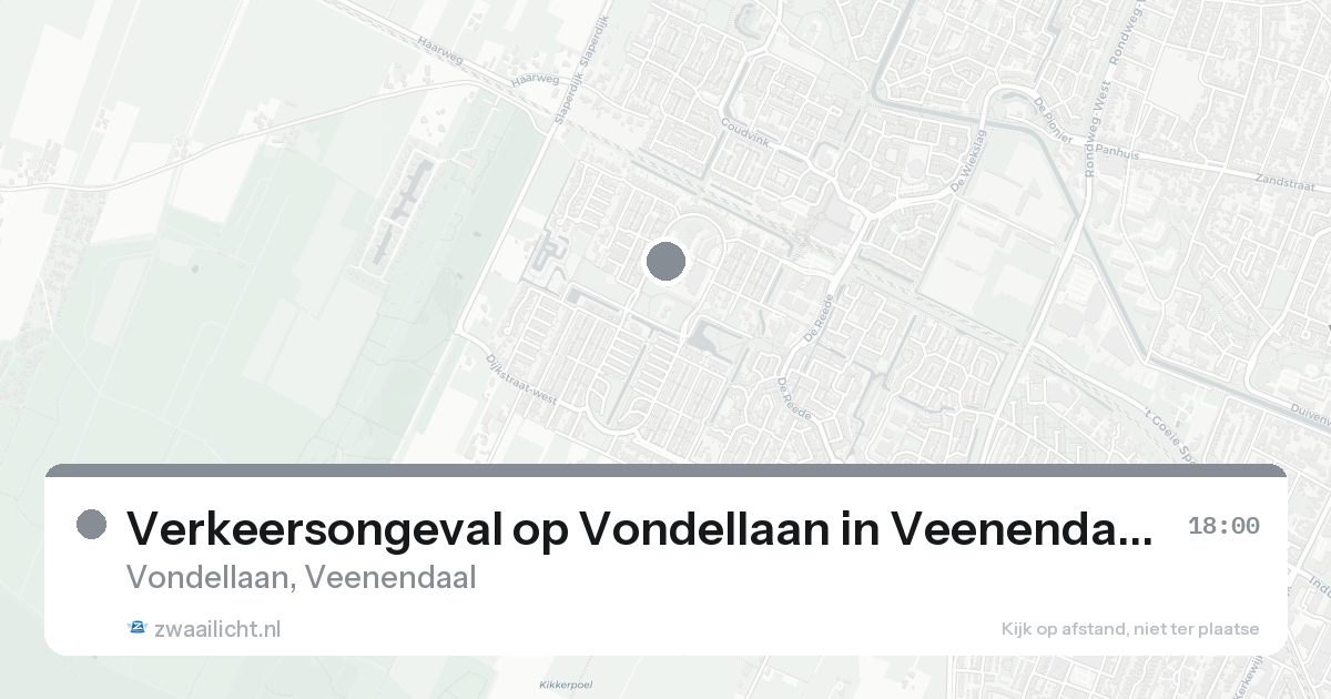 Verkeersongeval op Vondellaan in Veenendaal — 30 jan 2026