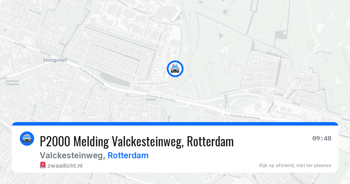 P2000 Melding Valckesteinweg, Rotterdam — 9 jul 2026