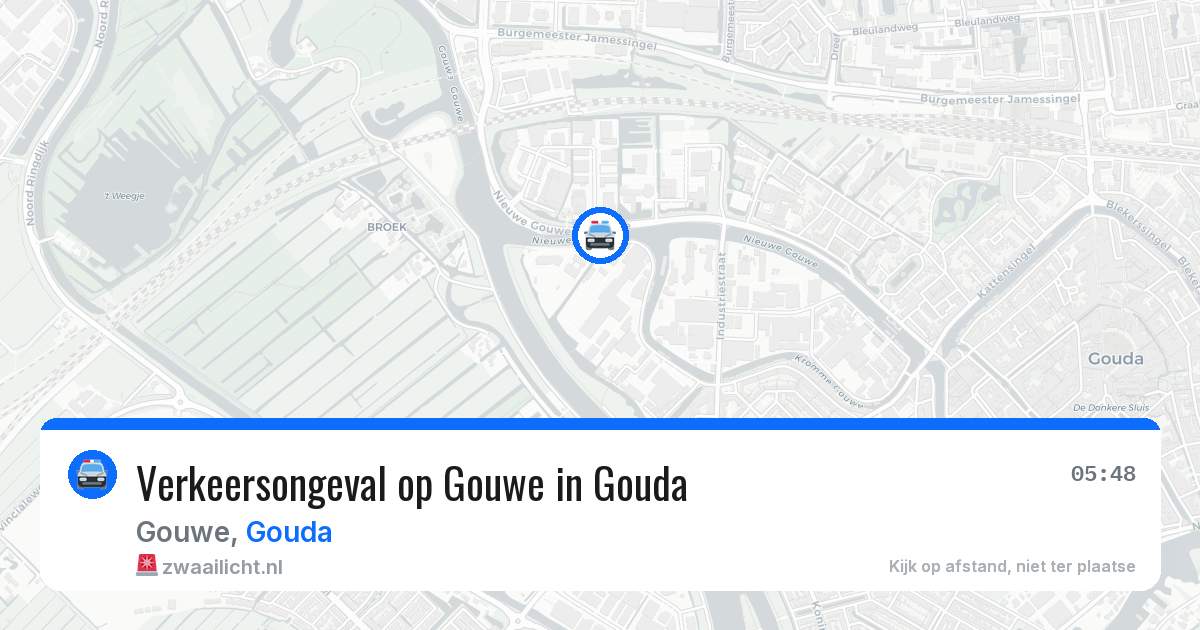 Verkeersongeval op Gouwe in Gouda — 14 apr 2026