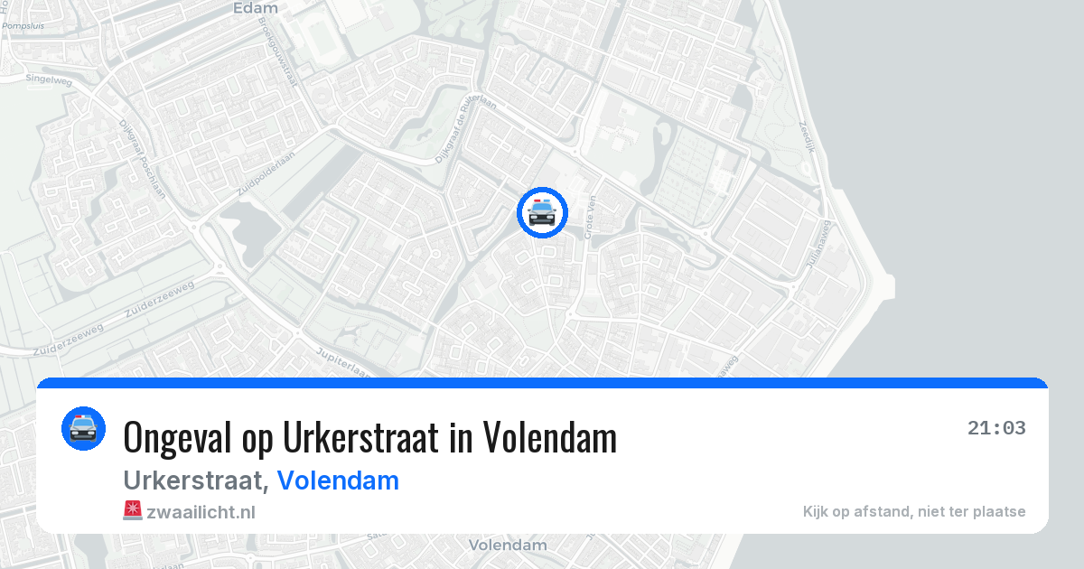 Ongeval op Urkerstraat in Volendam — 28 jun 2026