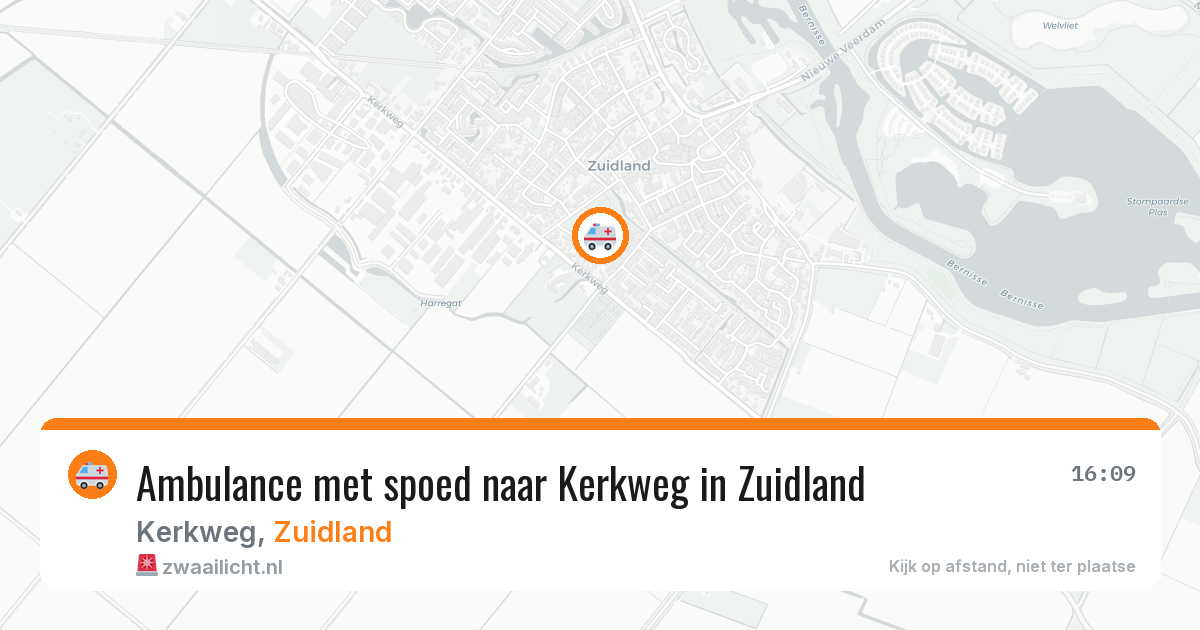 Ambulance met spoed naar Kerkweg in Zuidland — 24 jun 2026