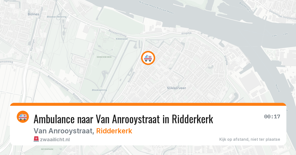 Ambulance naar Van Anrooystraat in Ridderkerk — 24 jun 2026