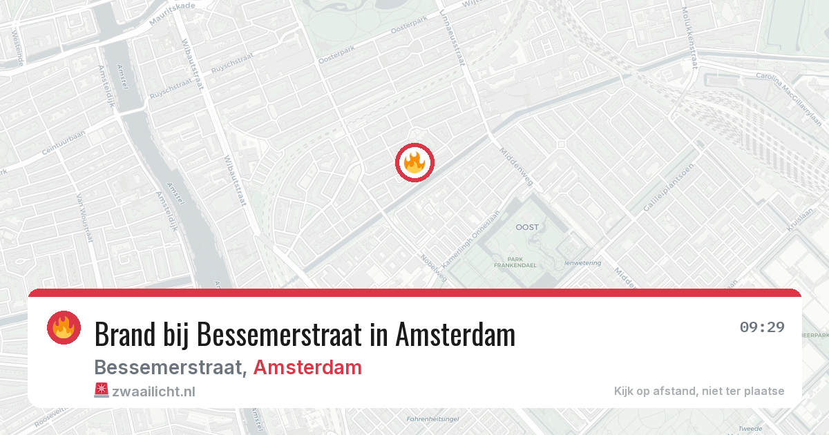 Brand bij Bessemerstraat in Amsterdam — 11 jun 2026
