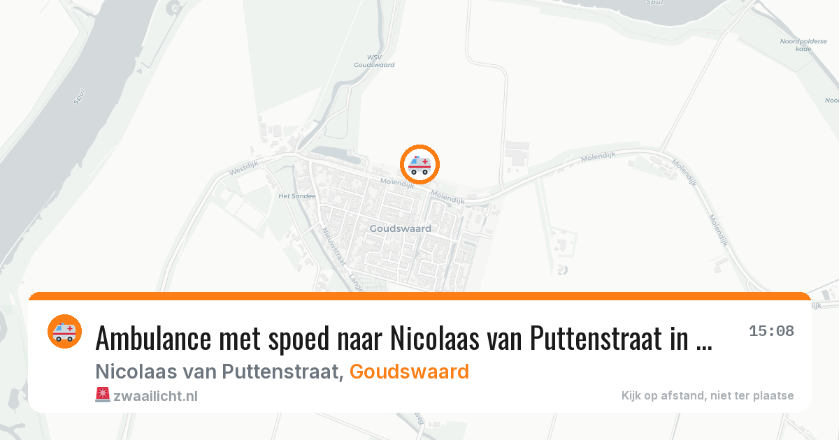 Ambulance met spoed naar Nicolaas van Puttenstraat in Goudswaard — 8 feb 2026