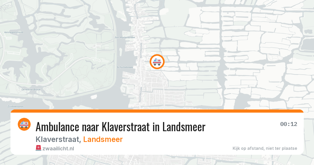 Ambulance naar Klaverstraat in Landsmeer — 8 mei 2026