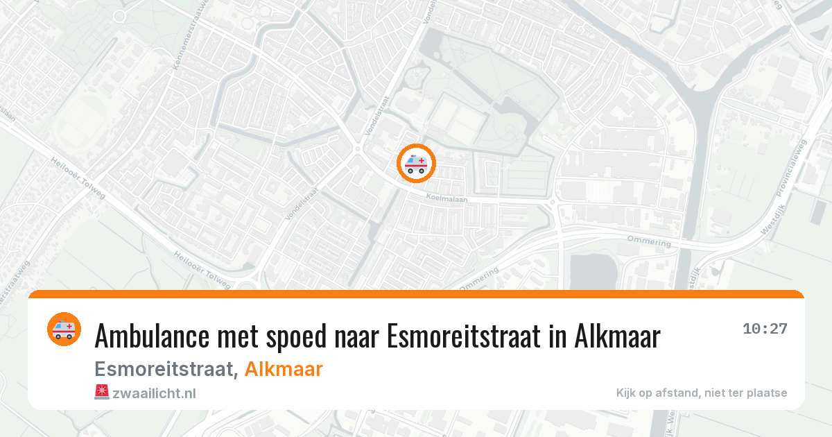 Ambulance met spoed naar Esmoreitstraat in Alkmaar — 27 apr 2026