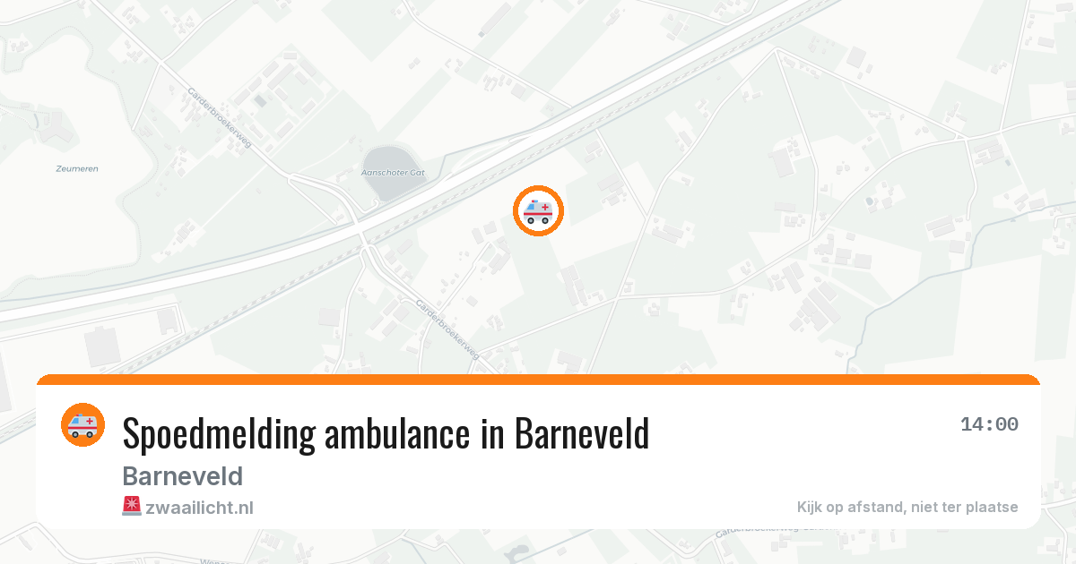 Spoedmelding ambulance in Barneveld — 25 apr 2026