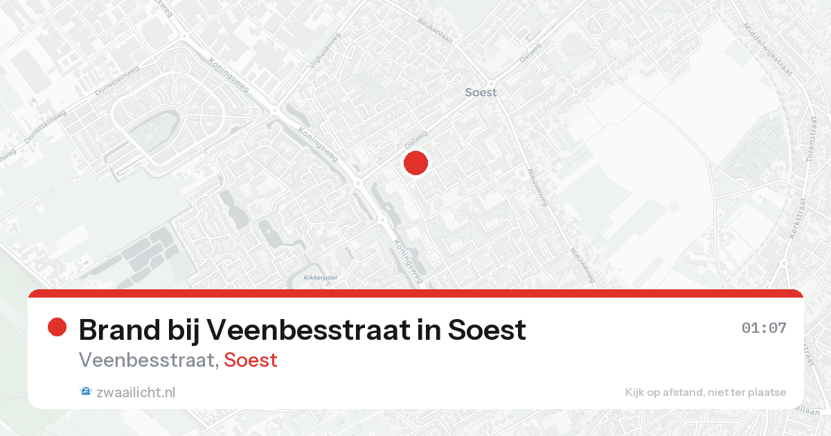 Brand bij Veenbesstraat in Soest — 15 aug 2026