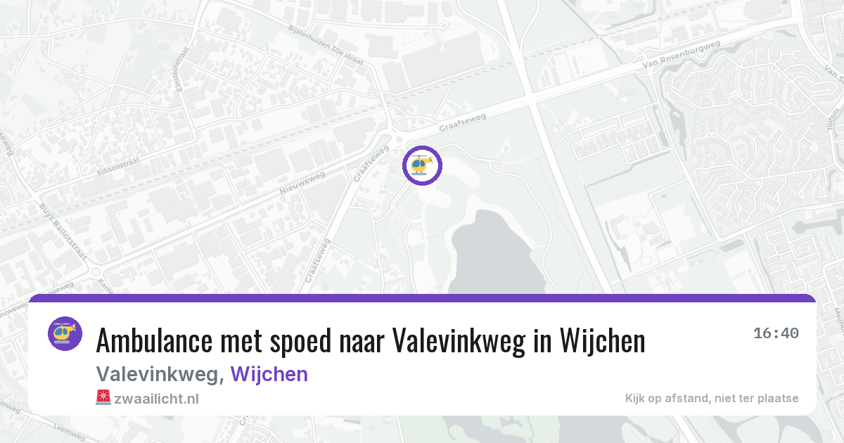 Ambulance met spoed naar Valevinkweg in Wijchen — 12 aug 2026
