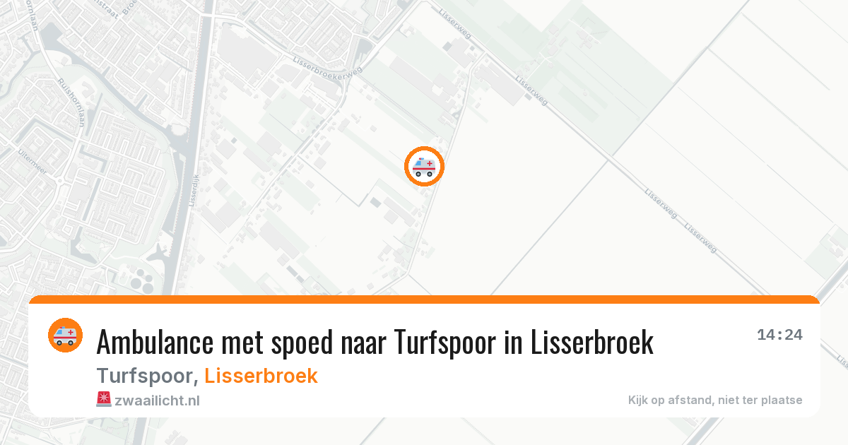 Ambulance met spoed naar Turfspoor in Lisserbroek — 13 jun 2026
