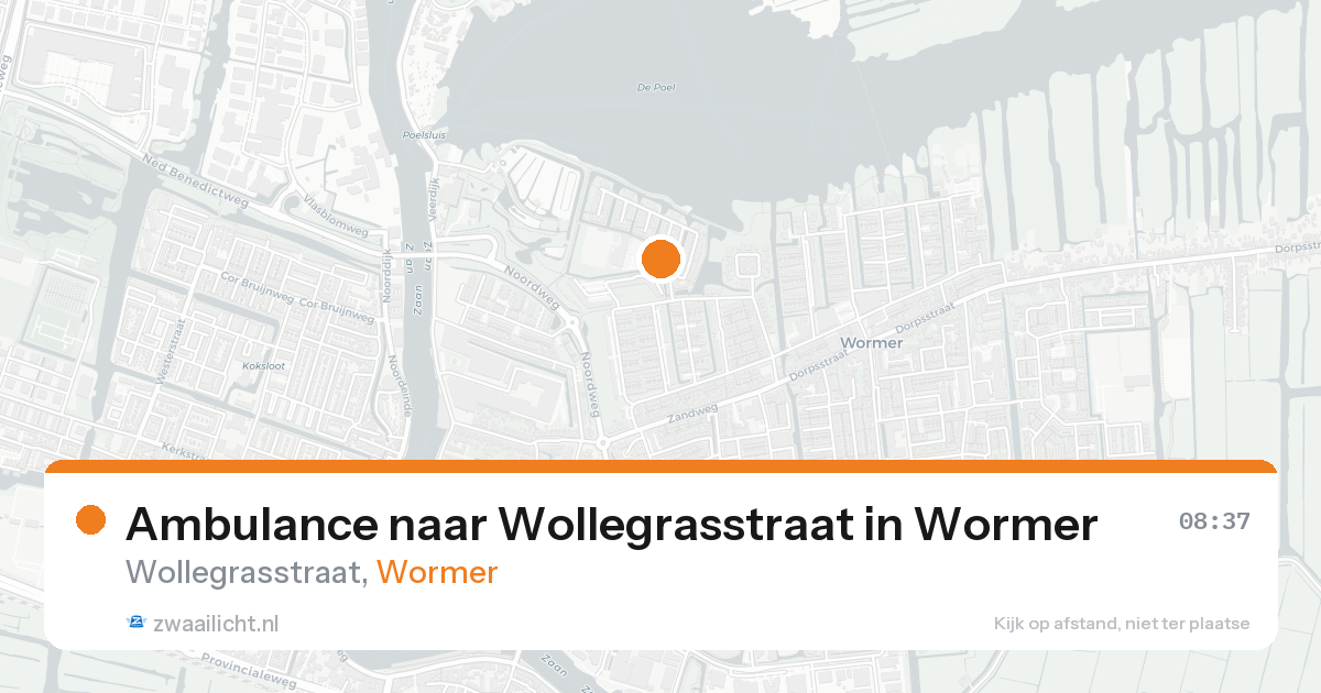 Ambulance naar Wollegrasstraat in Wormer — 19 aug 2026