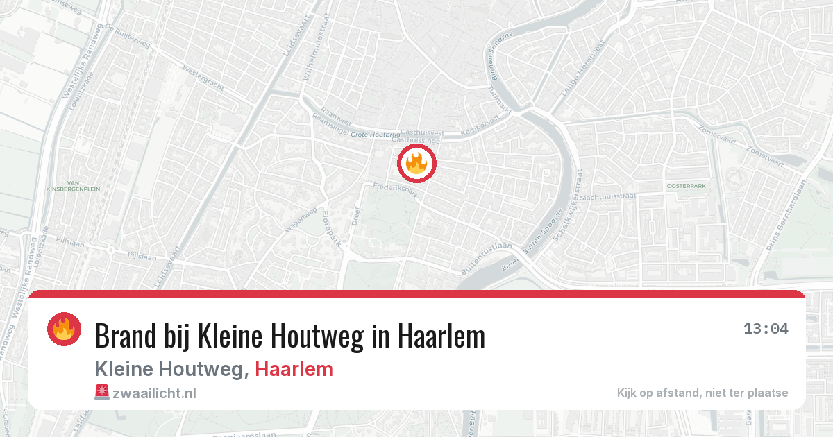 Brand bij Kleine Houtweg in Haarlem — 6 aug 2026