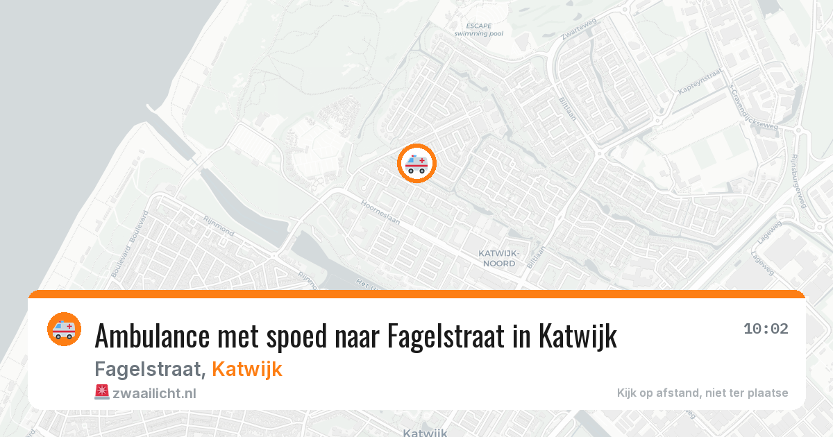 Ambulance met spoed naar Fagelstraat in Katwijk — 3 jun 2026