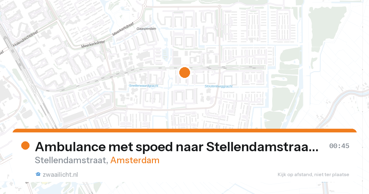 Ambulance met spoed naar Stellendamstraat in Amsterdam — 23 jul 2026
