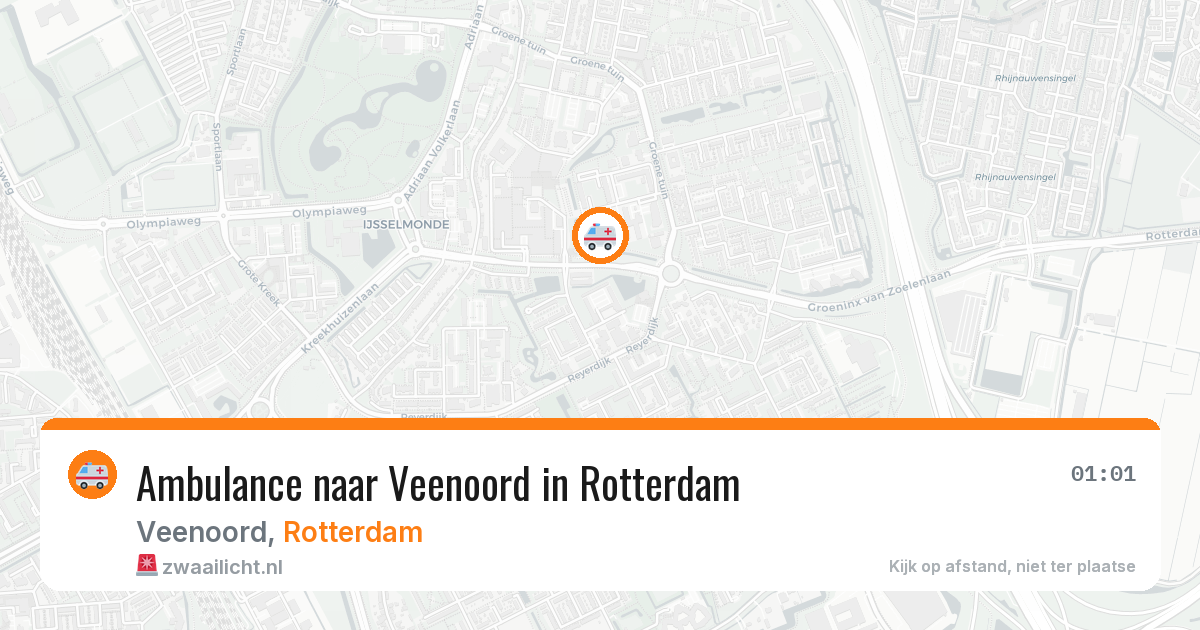 Ambulance naar Veenoord in Rotterdam — 24 jun 2026