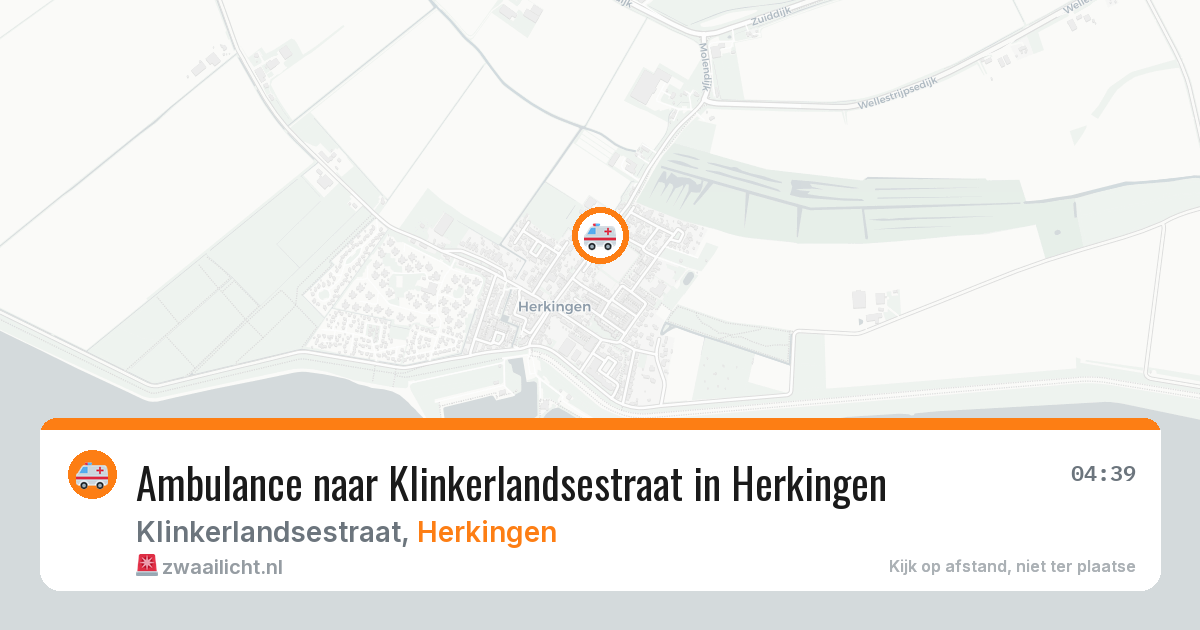 Ambulance naar Klinkerlandsestraat in Herkingen — 10 jul 2026