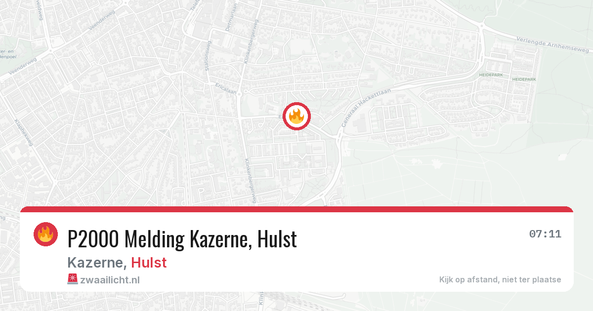 P2000 Melding Kazerne, Hulst — 28 jul 2026